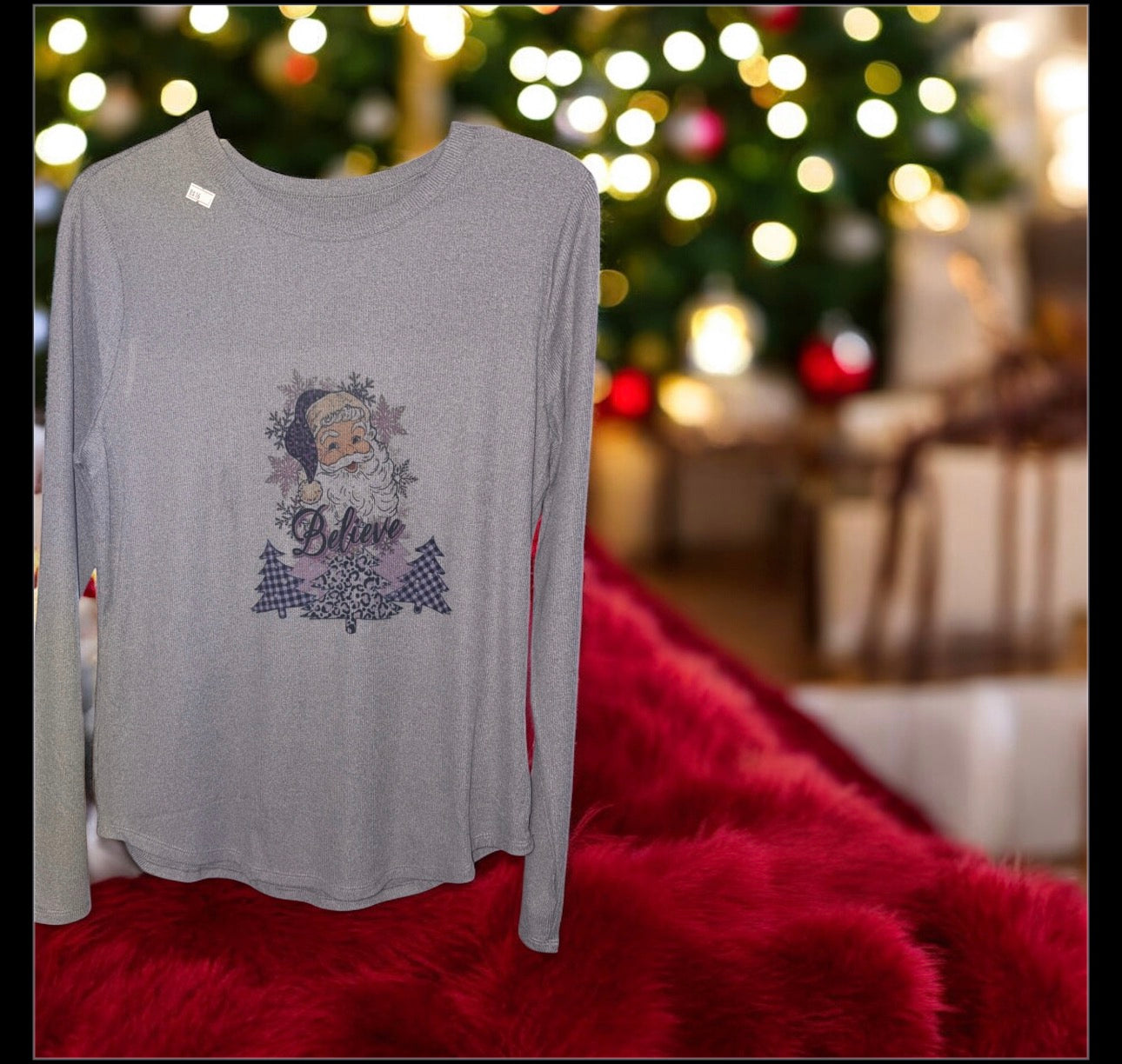“Believe” Christmas long sleeve shirt