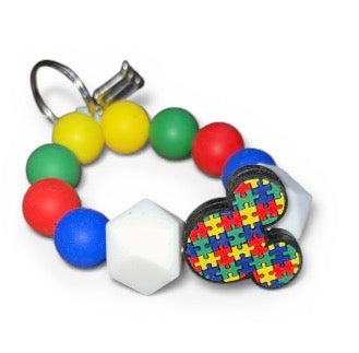 “Mickey mouse autism awareness” bracelet with keychain