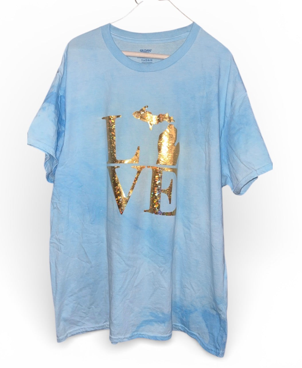 Love Michigan tie dye t shirt