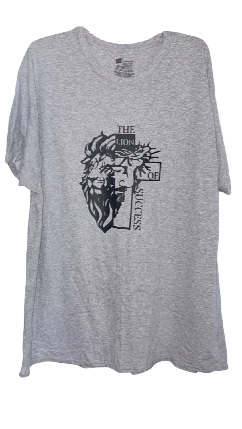 “The Lion Of Success” gray t shirt
