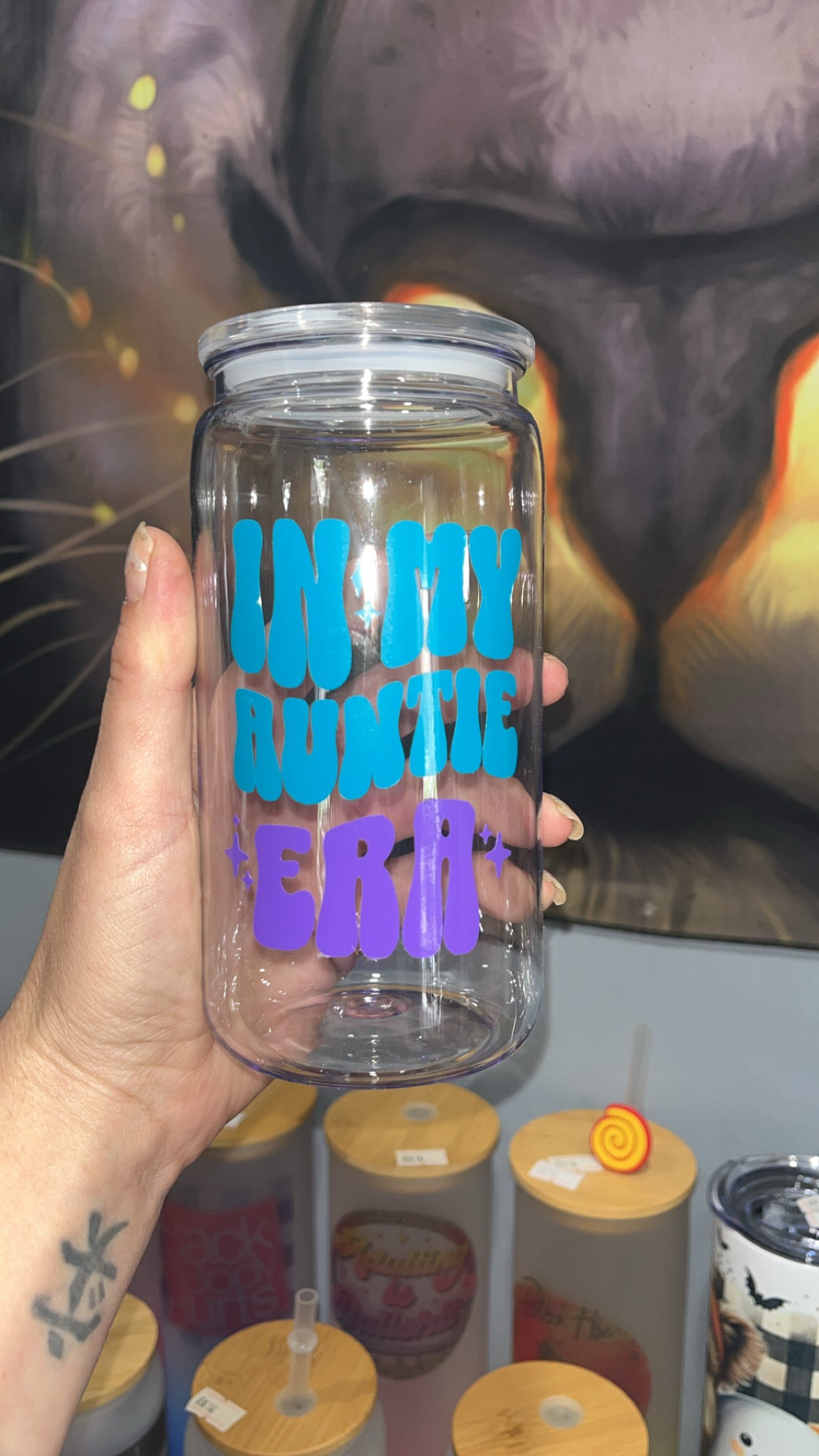 “In my Aunt era” 16oz plastic cup