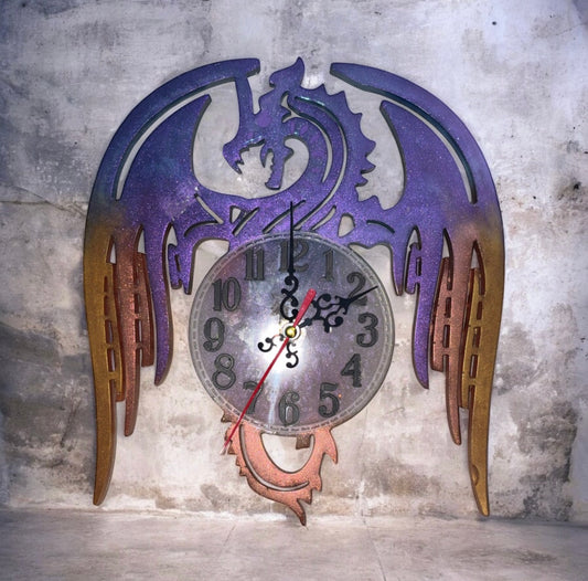 Dragon resin Clock