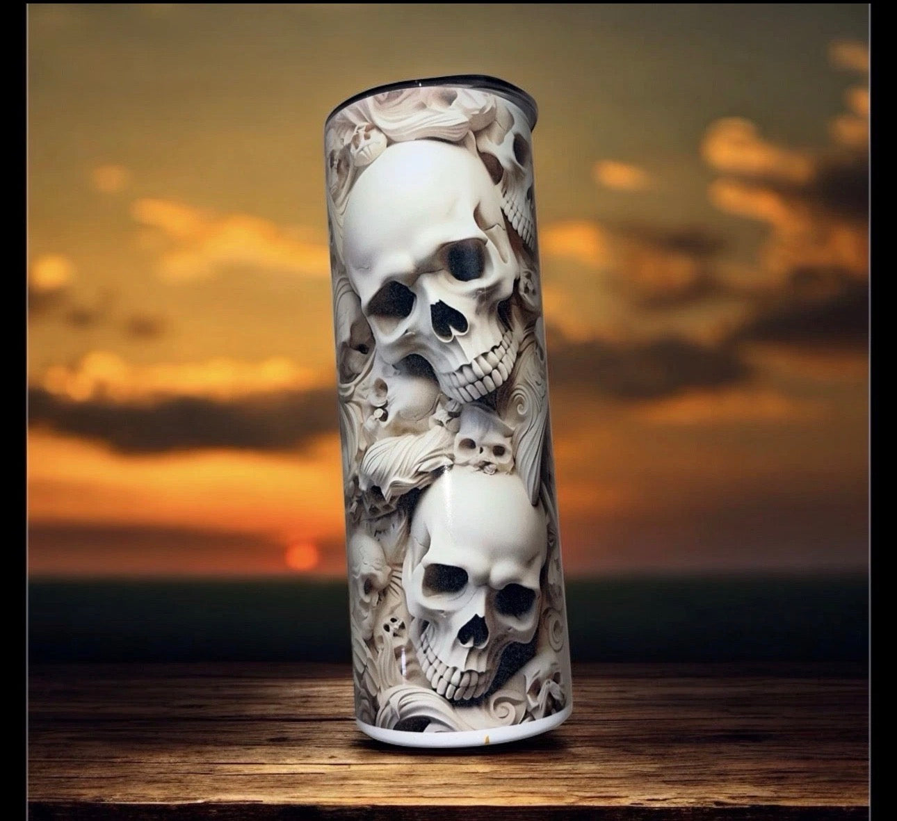 “skull” designed 20oz tumbler