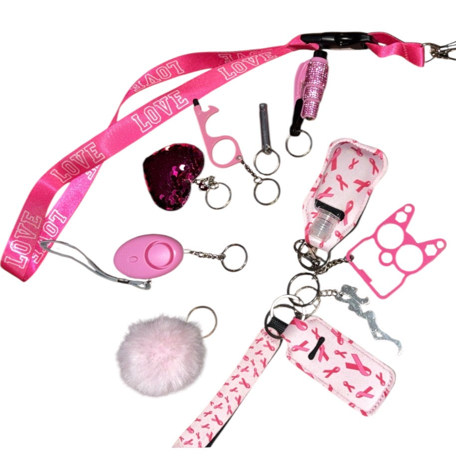 12pc self defense keychain