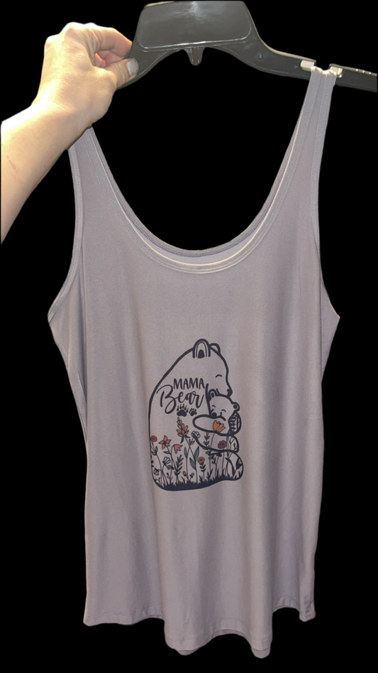 “Mama bear” adult tank top
