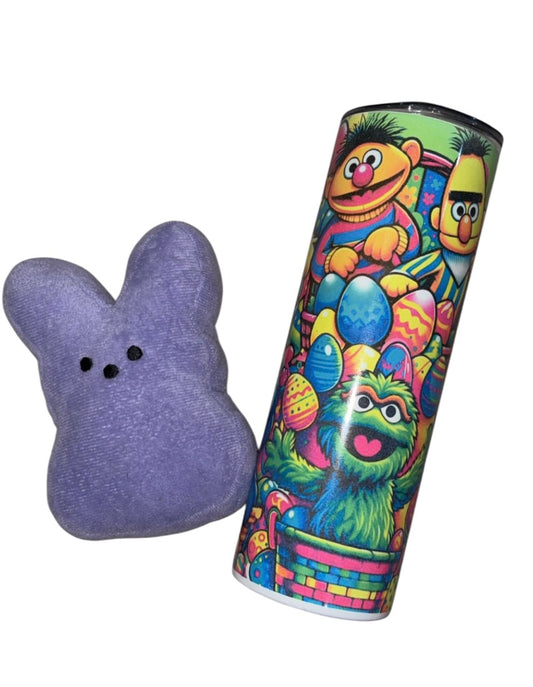 Sesame Street Easter tumbler with purple plush customizable bunny