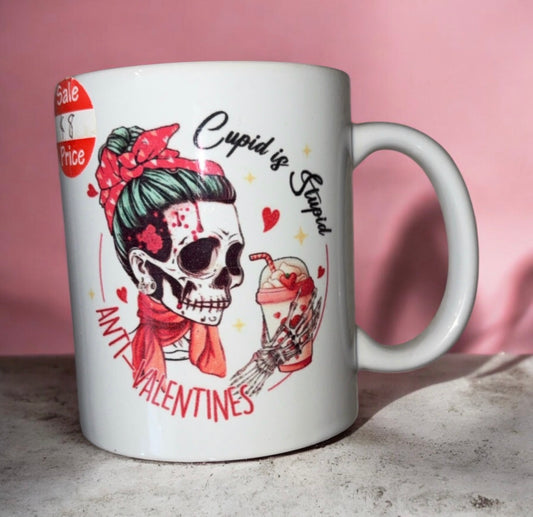 “Cupid is stupid” coffee mug