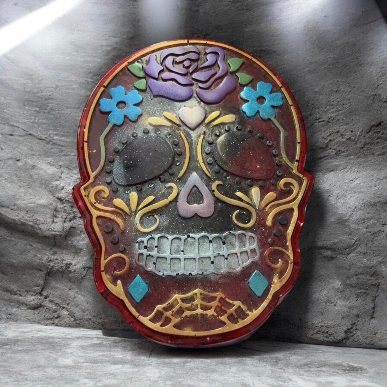 Sugar skull Resin tray, jewelry box
