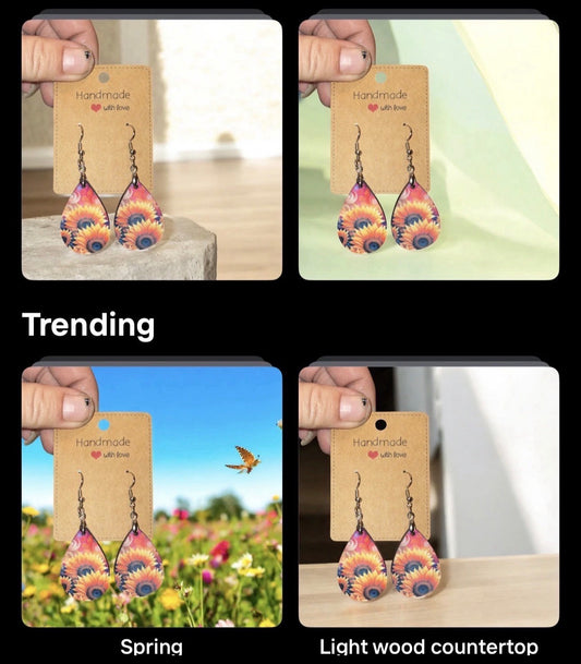 Sunflower earrings