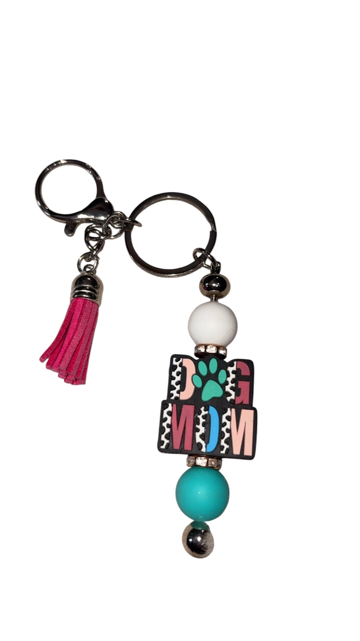 “Dog mom” keychain