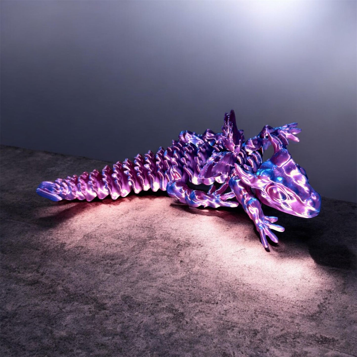 8” 3d printed articulated dragon toy