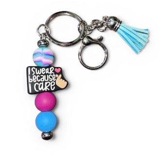 “I swear because I care” keychain