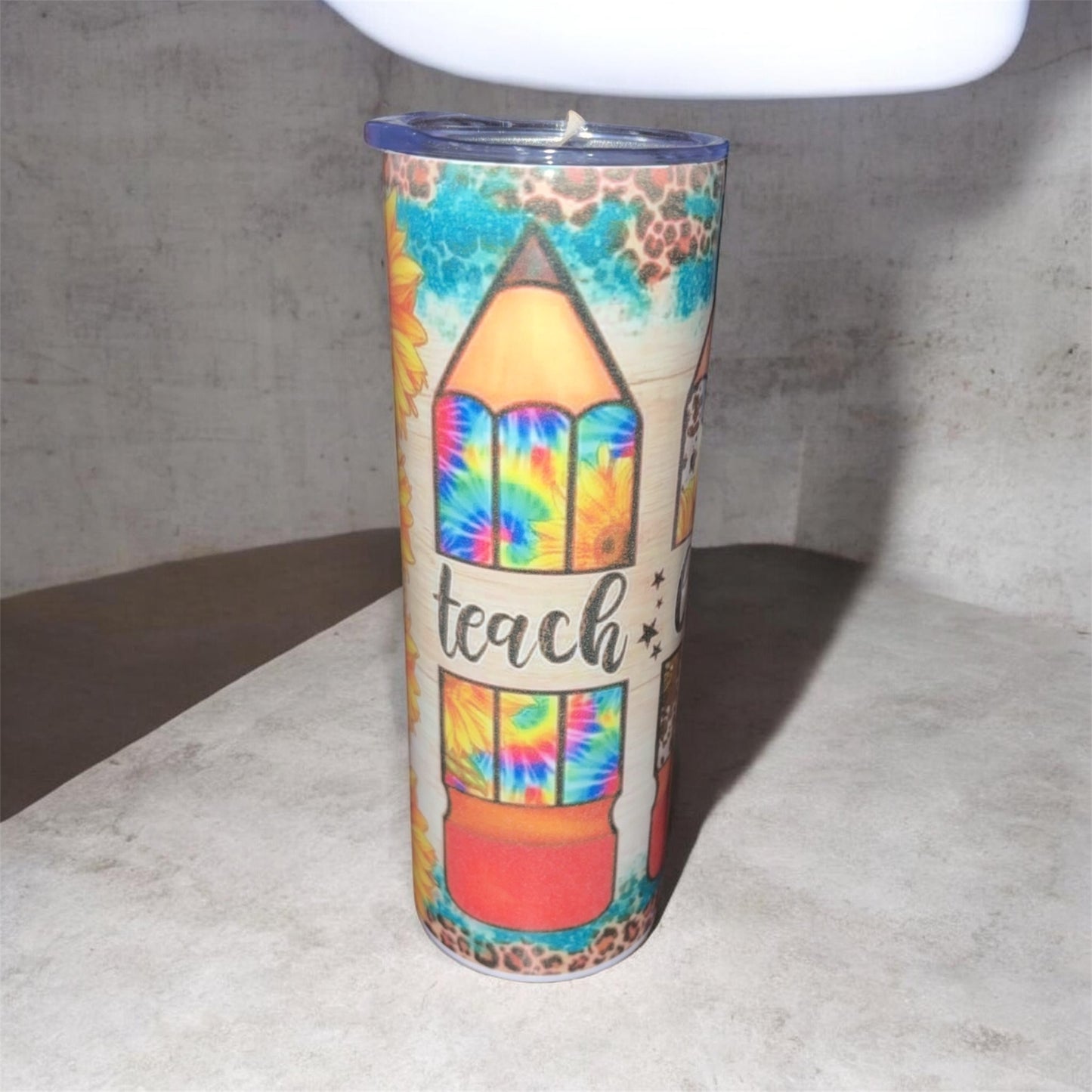 “teach, love, inspir” 20” tumbler
