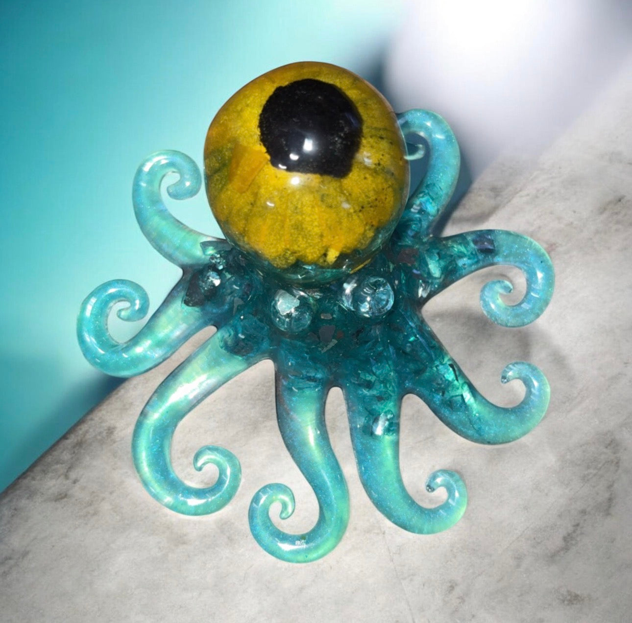 Teal Resin octopus