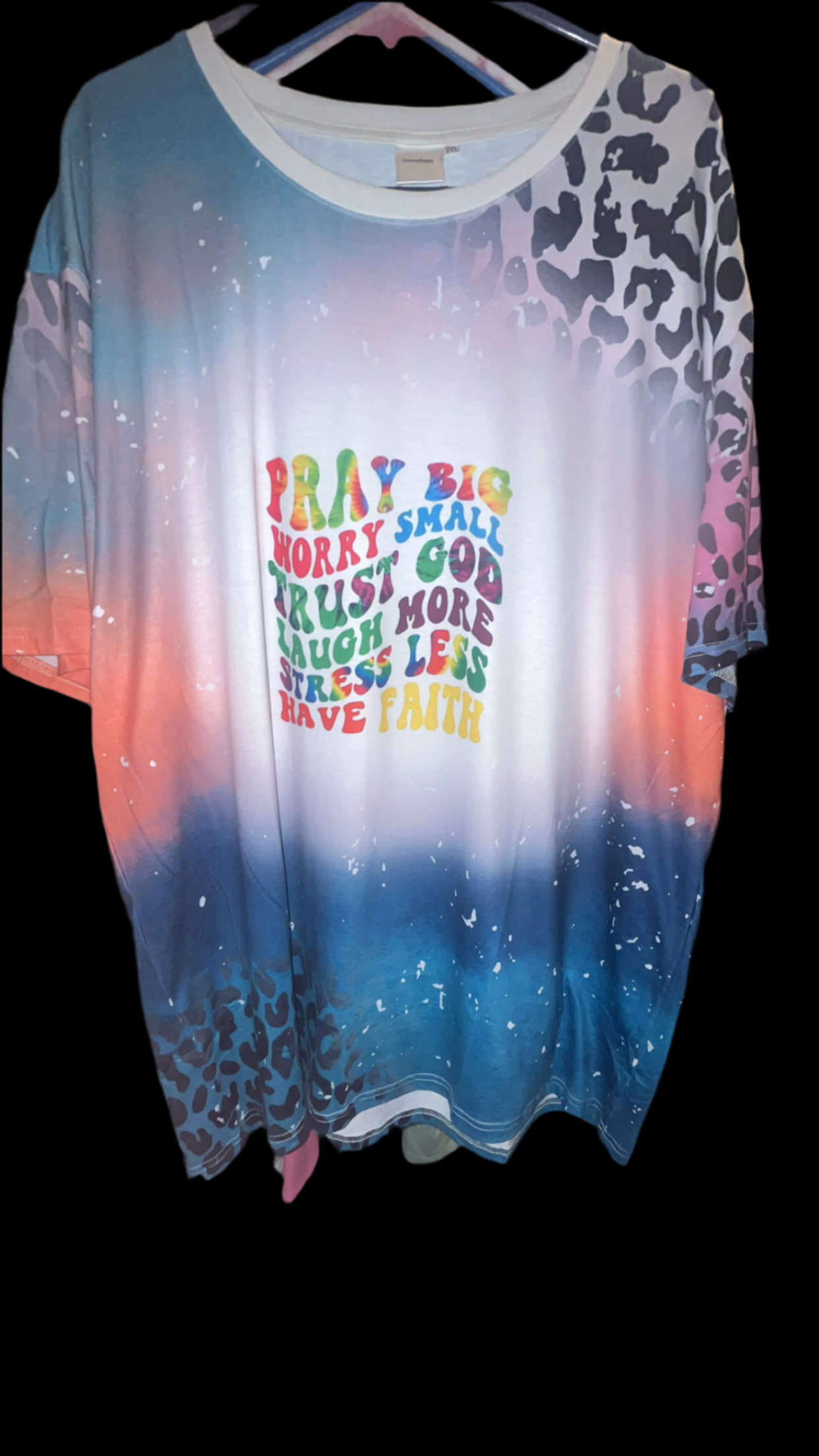Pre bleached women’s t shirt “Pray big..”
