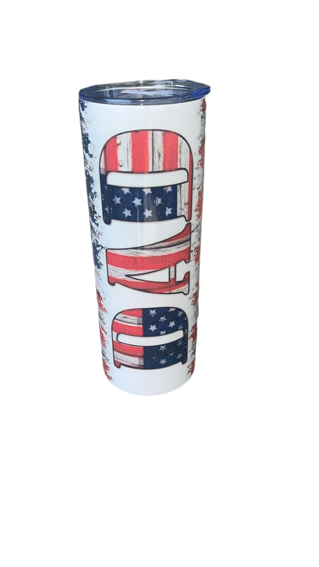 20oz stainless steel tumbler with lid and straw “Dad”