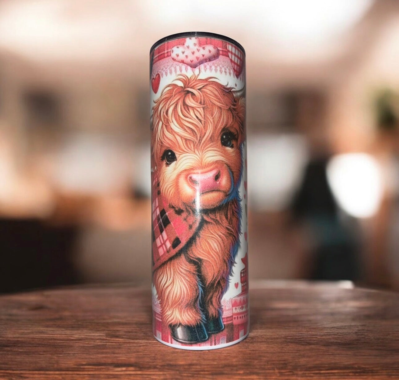“Valentine highland cow” 20oz tumbler