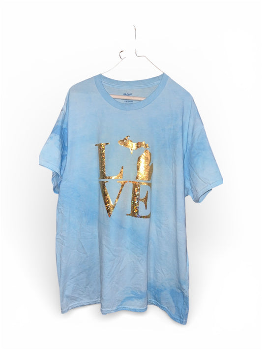 Love Michigan tie dye t shirt