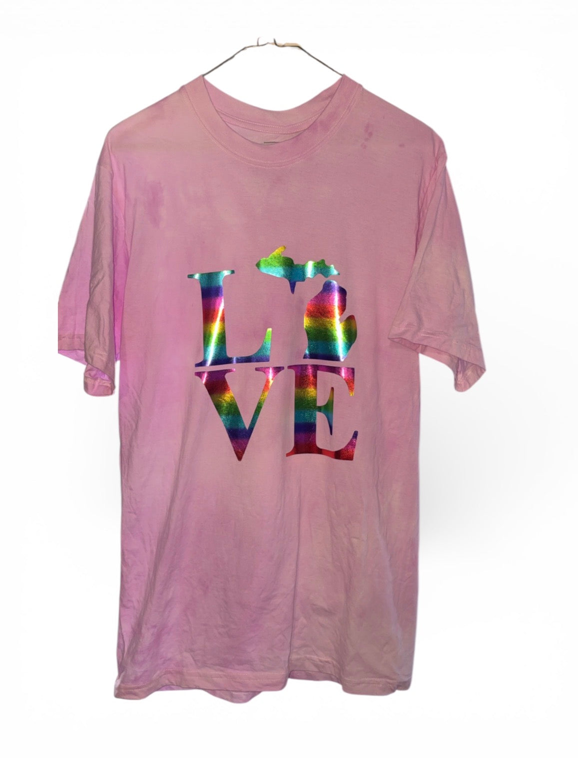 Love Michigan tie dye t shirts