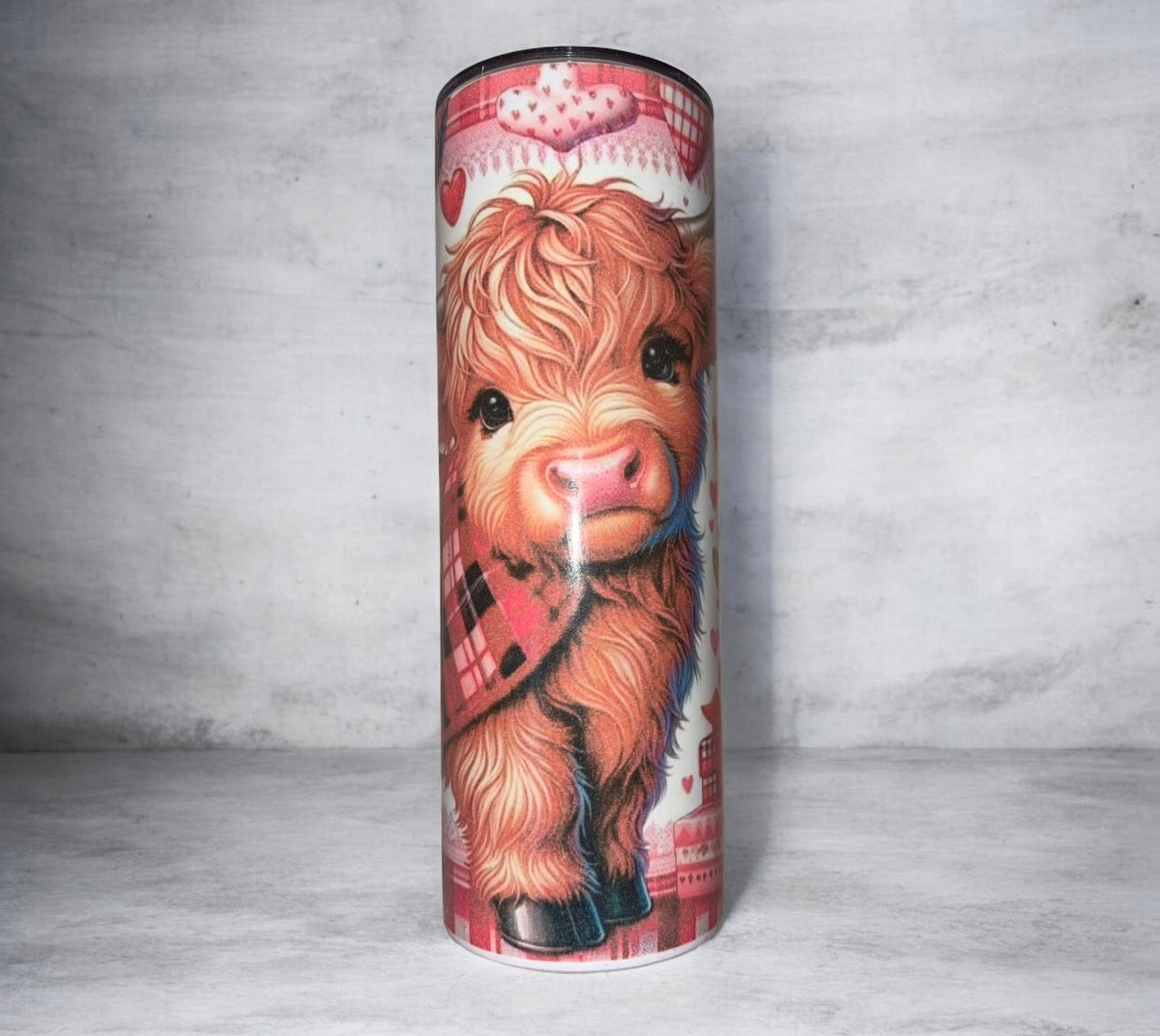 “Valentine highland cow” 20oz tumbler