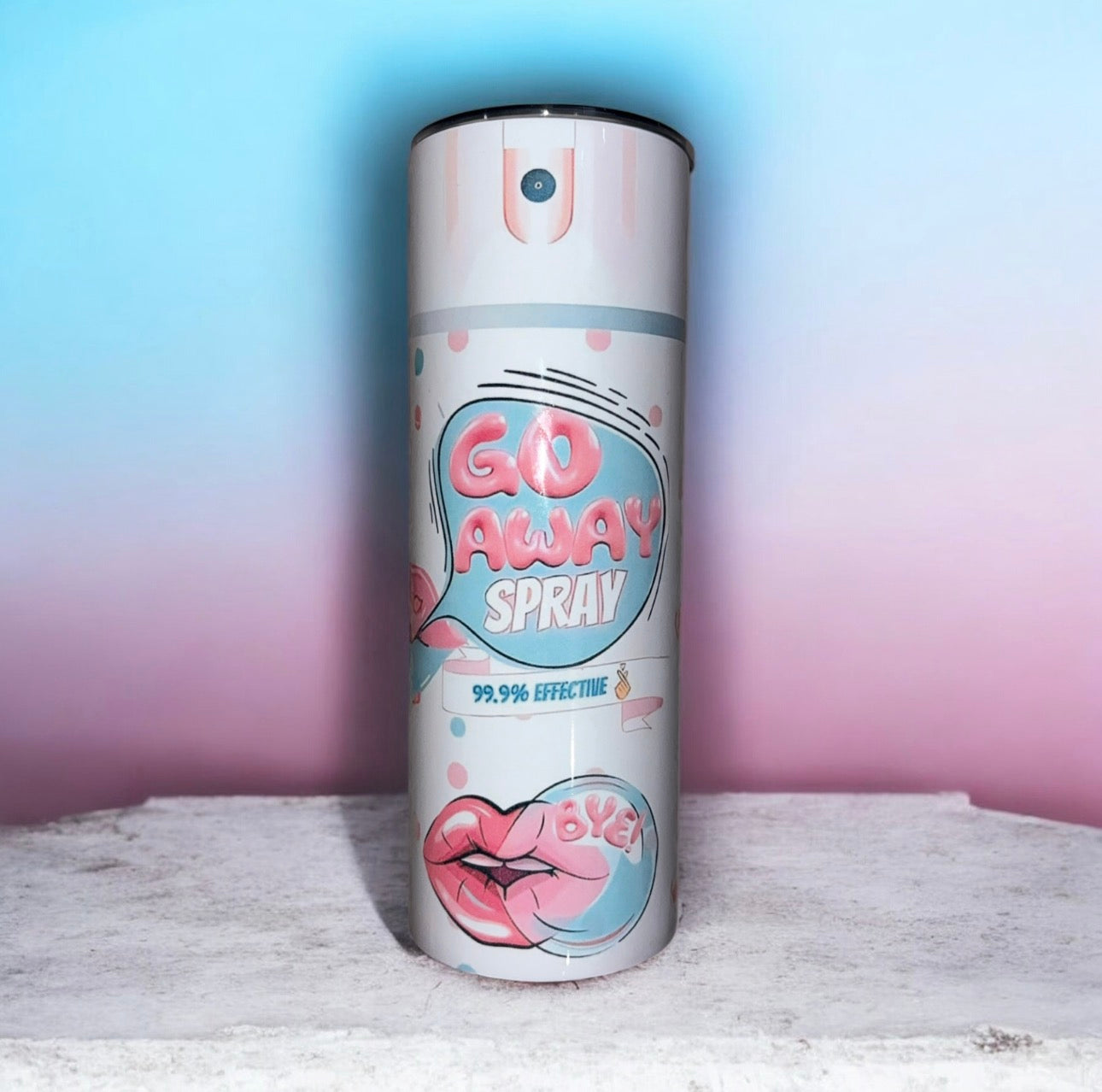 “Go away spray” 20 oz tumbler
