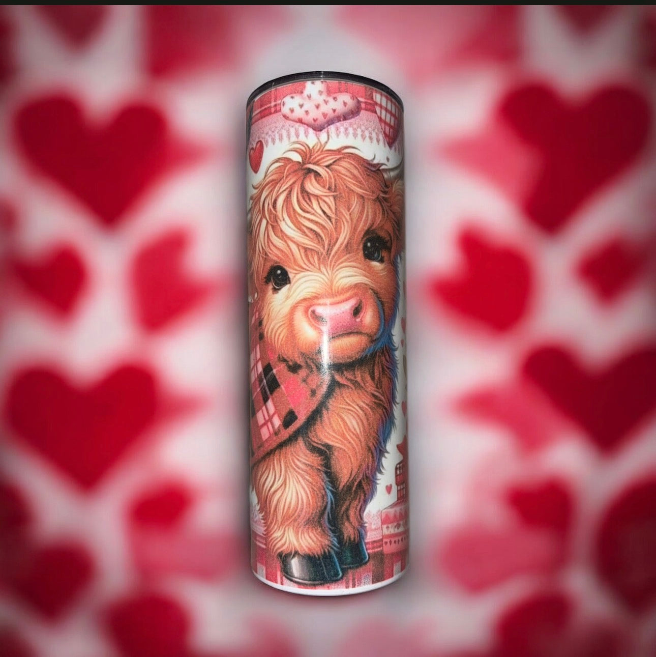 “Valentine highland cow” 20oz tumbler