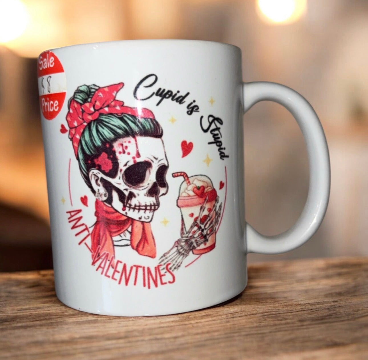 “Cupid is stupid” coffee mug