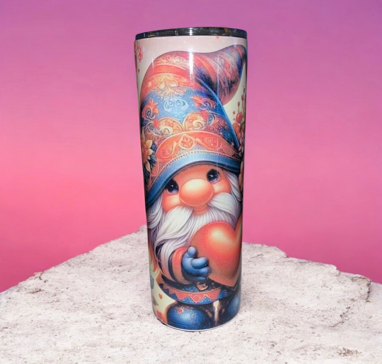 Valentine gnome tumbler