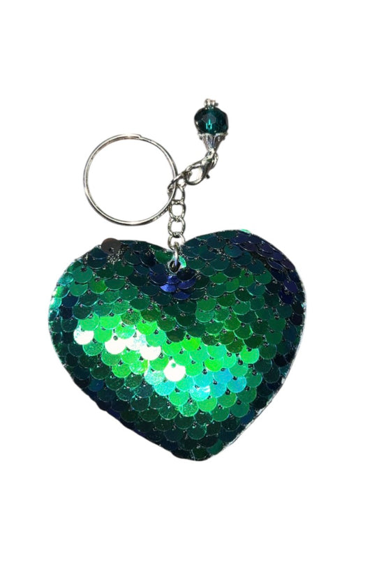 Green heart with gem