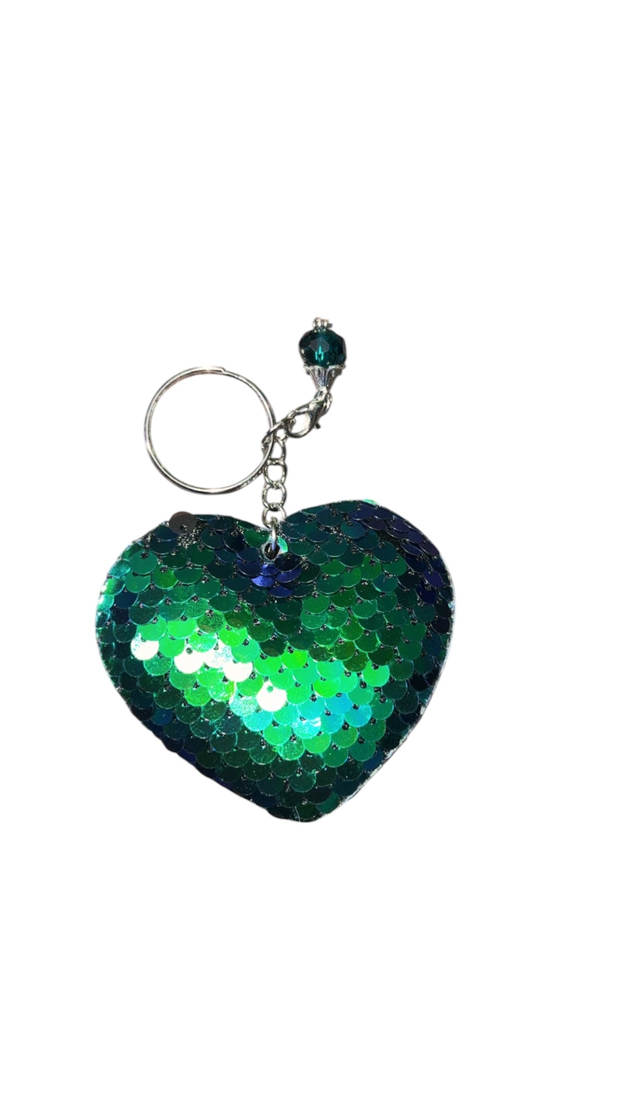 Green heart with gem