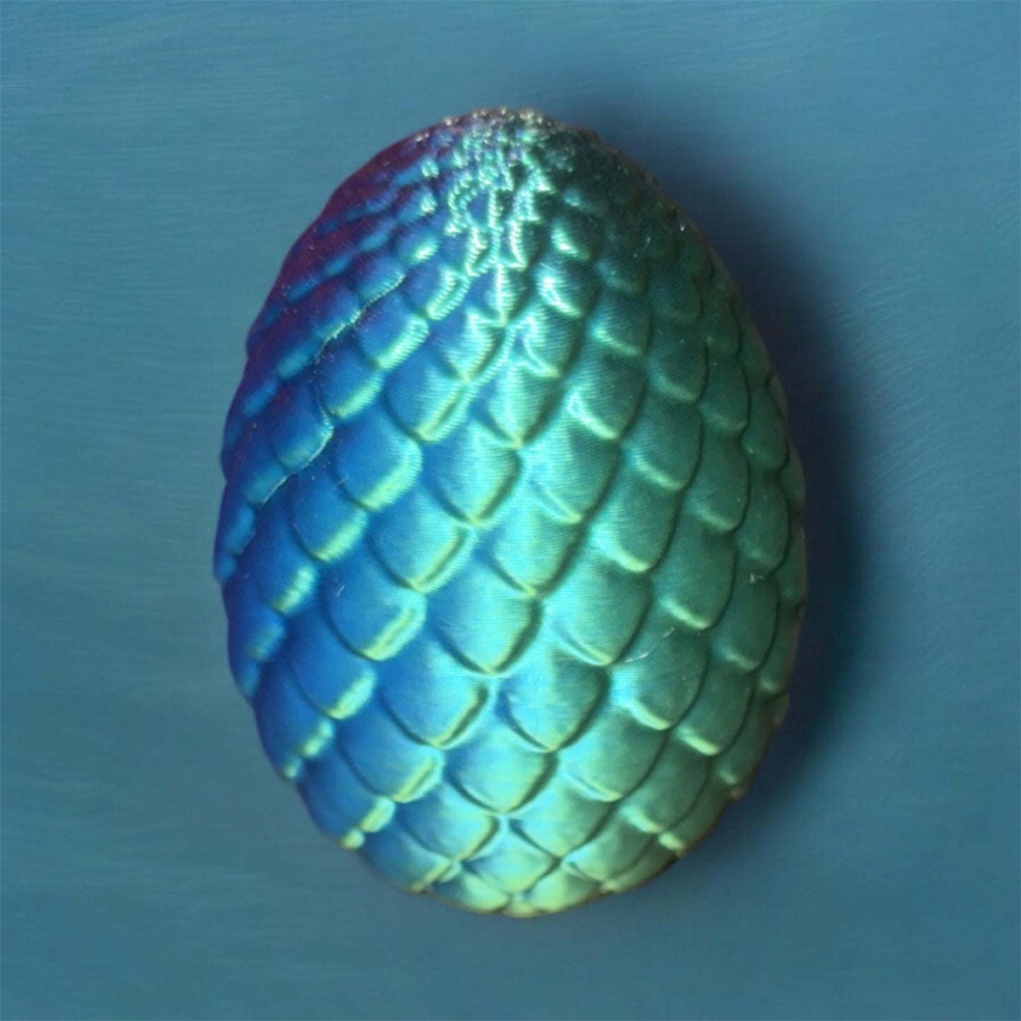 3” 3d green and blue dragon egg toy